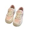 Zapatos de plataforma de nicho para mujer, bonitos, primavera 2025, nuevos, con diseño versátil, estilo Hong Kong, deportivos blancos.