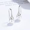 Gancho para oreja de perla de plata de ley 925 para mujer, sencillo, con todo tipo de combinaciones, ligero, lujoso, a la moda, elegante, joyería para las orejas de alta calidad.