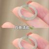 Agita el sonido del anillo de pareja del mismo té blanco fino Qinghuan estilo nacional imitación jade anillo novias estudiante regalo marea fábrica generación