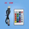Controlador de fita de LED RGB infravermelho 12V24VIR colorido mini controle remoto infravermelho de 24 teclas 44 teclas controlador
