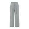 Top de playa blanco ligeramente transparente con un top bandeau debajo, pantalones de pierna ancha de cintura alta para deportes de verano para mujer, conjunto de tres piezas adelgazante