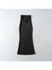 Vestido tubinho strapless da marca Z, vestido longo de cetim emagrecedor transfronteiriço, moda feminina atacado verão 2026, estilo europeu e americano ZA
