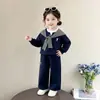 Conjunto Deportivo para Niñas Otoño 2026 Nuevo Elegante Moderno Ropa Infantil Ropa de Otoño para Bebé Conjunto de Dos Piezas de Manga Larga