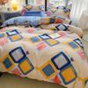 Suministro Directo de Fábrica de Juego de Cuatro Piezas Nuevo Sencillo de Algodón Cepillado Estampado de Aloe Vera para Ropa de Cama de Verano Delgada y Fundas de Edredón al por Mayor