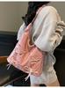 Bolso Grande Transfronterizo para Mujer, Versátil Primavera y Verano 2026 Nuevo Bolso Cruzado de Hombro Casual con Lazo, Bolso Cubo