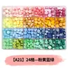 Perlas de cera octogonales, 100 estilos en compartimentos separados, perlas de cera para sellos de cera, empaque de caja de color mixto, venta al por mayor