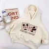 Conjunto de ropa para bebé niño primavera y otoño 2026 nuevo conjunto de dos piezas con sudadera de dibujos animados para bebés y niños pequeños niños y niñas