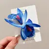 Grampo de Pato Borboleta Orquídea Dopamina de Verão para Mulheres, Presilha Floral Doce, Grampo de Cabelo Exquisito de Alta Qualidade, Acessório de Cabelo Estilo Feriado