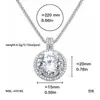 Collar de moissanita chapado en oro blanco para mujer, simple y elegante, colgante clásico de trébol de cuatro hojas, joyería de cadena para la clavícula, artículo popular de transmisión en vivo