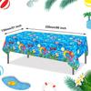 Conjunto de Talheres de Plástico Ondas do Oceano com Três Peças: Prato, Guardanapo, Copo de Papel, Toalha de Mesa, Decoração de Festa, Decoração de Mesa Estilo Universitário