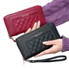 Billetera Larga Nueva para Mujer, Cartera con Cremallera Versátil, Bordada, Moda, Gran Capacidad, Billetera Suave, Bolso para Teléfono Móvil