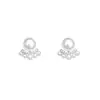 Brincos de pérolas francesas requintadas de alta qualidade, doces, pequenas, frescas, com personalidade, brincos de diamante brilhantes, brincos de pino de prata S925