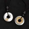 Colgante de Plata de Ley 999 Colgante para Hombres y Mujeres Nuevo Estilo Chino Estilo Nacional Colgante de Collar Baifu
