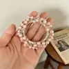 Elástico de Cabelo Estilo Coreano de Celebridade da Internet com Pérolas Artificiais e Strass, Elástico Simples e Versátil para Rabo de Cavalo, Acessório de Cabelo para Coque para Mulheres