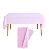 Mantel de fiesta desechable rectangular de plástico PEVA para mesa de postres de cumpleaños, color sólido, impermeable, a prueba de aceite