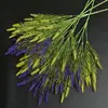 Flor artificial transfronteriza flor de lavanda artificial flor de espiga de trigo planta de jardín exterior decoración de pared de ingeniería de bodas material de arreglo floral