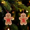Colgante Decorativo de Hombre de Jengibre Nuevo Navideño Transfronterizo con 26 Letras Colgante para Árbol de Navidad Accesorios para Decoración de Escena Festiva