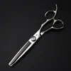 Tijeras de Peluquería Gao File Neppson Blade Notch de 6.0 pulgadas, Tijeras para Cortar el Cabello, Tijeras Planas, Tijeras para Flequillo, Tijeras Dentales