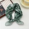 58 Pañuelo Cuadrado Pequeño Fresco Transpirable para Mujer Primavera y Verano Suave Artístico Decorativo Pañuelo de Seda Pequeño Estilo Japonés Retro Versátil Algodón y Lino