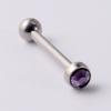 Clavo de titanio G23 nuevo transfronterizo con lengua de flash 4 mm diente interno mini Aobao aro para la lengua 14g perforación decoración de lengua de rosca interna