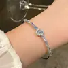 Pulsera geométrica redonda de circón con incrustaciones de diamantes Pulsera simple de alta gama europea y americana moda exquisita joyería nueva venta al por mayor mujeres