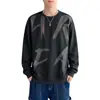 Sudadera Talla Grande M-8XL Diseño de Línea 3D Sudadera con Estampado Nuevo 2026 Hombre Otoño Talla Grande Holgada