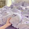 Juego de Cama de Cuatro Piezas para Verano Sábana de Doble Capa de Gasa Funda Nórdica Juego de Cama de Tres Piezas para Dormitorio Nuevo Modelo 2025