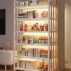 Estantería de Piso Estante de Almacenamiento Gabinete de TV para el Hogar Estante de Exhibición Estante para Almacenar Juguetes Sala de Estar Librero de Hierro de Múltiples Capas