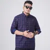 Camisa Tamanho Grande Masculina Manga Longa Casual Plus Size Solta Xadrez Camisa para Gordo Tamanho Extra Grande