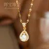 Colgante de cobre transfronterizo más vendido de Amazon, nuevo collar de gota de agua con circonita microincrustada, versátil y elegante, directo del fabricante, perfecto como regalo