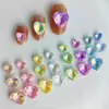 Novo Fundo Pontudo Coração de Pêssego Cristal Vidro Diamante Mocha Joias para Nail Art DIY Cor Macaron Decorações de Unha Usáveis
