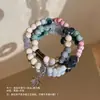 Pulsera de Cerámica Jingdezhen para Mujer Nueva Estilo Chino de Gama Alta Pulsera de Cuentas Estilo Étnico Moda Nacional Retro Pulsera para Mejor Amiga