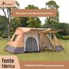 Barraca de Dobradiça Lanyu Barraca de Camping ao Ar Livre Dois Quartos Uma Sala de Estar Impermeável Quatro Estações Camada Dupla Barraca Grande Suprimentos para Exterior