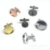 Cobre Chapado 6 Colores Mancuernillas Francesas para Hombre Conservación de Color Oro 18k Botón Redondo Accesorios Bandeja Multitalla DIY Camisa Ropa