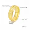 Anillo Nuevo 2024 de Ranura Profunda Inclinada de Borde Brillante Arena Perlada Arena de Grano Fino Fabricante Exclusivo Transfronterizo Descuentos por Volumen