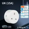 Enchufe inteligente wifi Tuya graffiti control por voz desde el teléfono móvil enchufe de normativa europea normativa americana normativa británica enchufe inteligente wifi