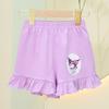 Pantalones Cortos de Algodón Puro con Volantes para Niñas Verano 2024, Estilo Holgado Casual Delgado, Pantalones para Bebé Moda Coreana Tendencia