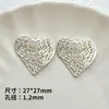 Colgante de Corazón Calado de Aleación Versátil Retro Pulsera de Cuentas Hecha a Mano DIY Material para Joyería