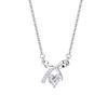 Collar Corazón Latido Plata Esterlina S925 Lazo Zircón Mujer Lujo Accesible Nicho Cadena Clavícula Cadena Suéter Nueva Tendencia 2023