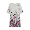 Vestido de Verano 2026 Europeo y Americano con Estampado de Mariposas, Moda, Cuello en V, Manga Media, Cintura Media, Jersey de Corte A