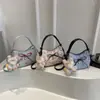 Bolso Cruzado Simple Estilo Coreano para Mujer Bolso de Hombro con Diseño de Nicho Nuevo de Moda Dulce Lazo Almacenamiento a la Moda Bolso de Mano