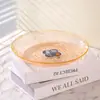 Prato de Cristal Criativo Moderno Prato de Frutas Cesta de Frutas Sala de Estar Mesa de Centro Nórdico Moderno Simples Prato de Doces Prato de Frutas Secas
