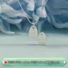 Plata Pura 999 Artesanía CNC Colgante Fortuna Hielo Triturado Colgante Tarjeta de la Suerte Flash Pulsera DIY Collar