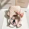 Bolsa Cesta de Legumes Rosa de Grande Capacidade Balde Embossado Bolsa Tote Balde Vintage Europeu e Americano Bolsa de Mão para Mulheres Versátil