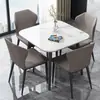 Mesa de jantar em pedra, design moderno e minimalista, adequada para apartamentos pequenos, um conjunto de mesa e cadeiras, estilo luxo leve, mesa de jantar quadrada e mesa de conferência