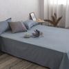 Lençol de Cama Solteiro, Fronha, Roupa de Cama de Algodão Lavado para Dormitório Solteiro/Casal, Lençol de Algodão Escovado para Tatame Infantil, Capa de Edredom, Uso em Todas as Estações Fábrica