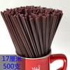 Pajita de café desechable empaque individual agitador de café de dos orificios bebida caliente jugo pajita pequeña de doble orificio