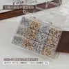 Mini acessórios para nail art de 12 compartimentos, cores sortidas, strass de resina com base plana, em formato de coração pequeno, formato de olho de cavalo e formatos irregulares para decoração de unhas
