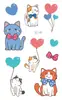 Adesivos de Tatuagem Infantis de Animal de Estimação Desenho Gatos e Cachorros Padrão Fofo Fabricante de Adesivos de Tatuagem Certificado FDA Spot Atacado