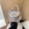 Bolsa de tecido suave simples e elegante 2024 Verão Novo Estilo Estilo Ocidental Ombro Crossbody Casual Pequeno Quadrado Bolsa